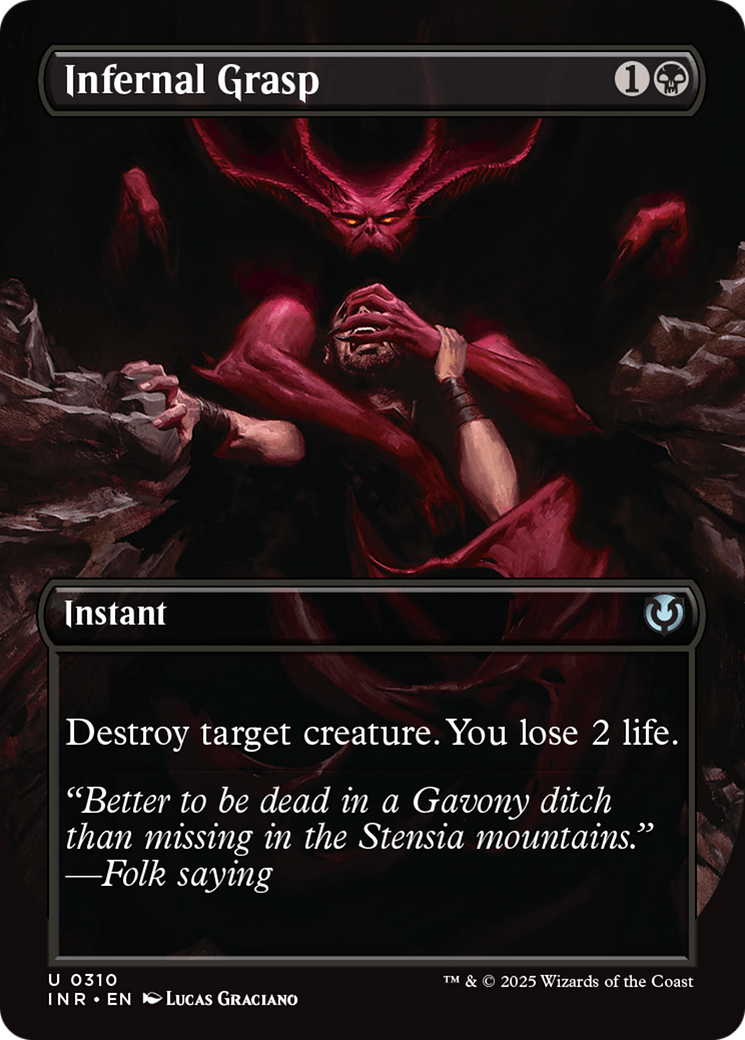 Infernal Grasp (Borderless)  (Borderless)(INR-310) - Innistrad Remastered Foil