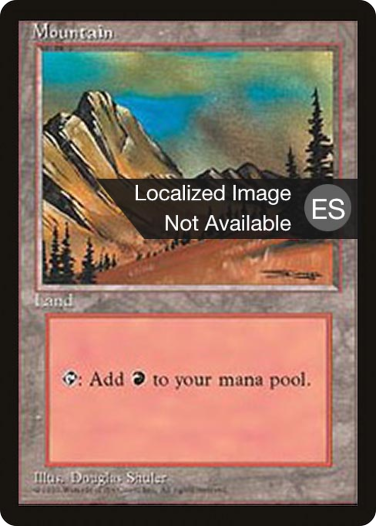 Mountain (4BB-375) - Fourth Edition Foreign Black Border