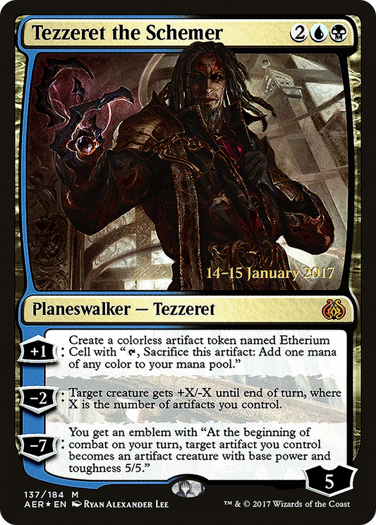 Tezzeret the Schemer (PAER-137S) - Aether Revolt Promos Foil