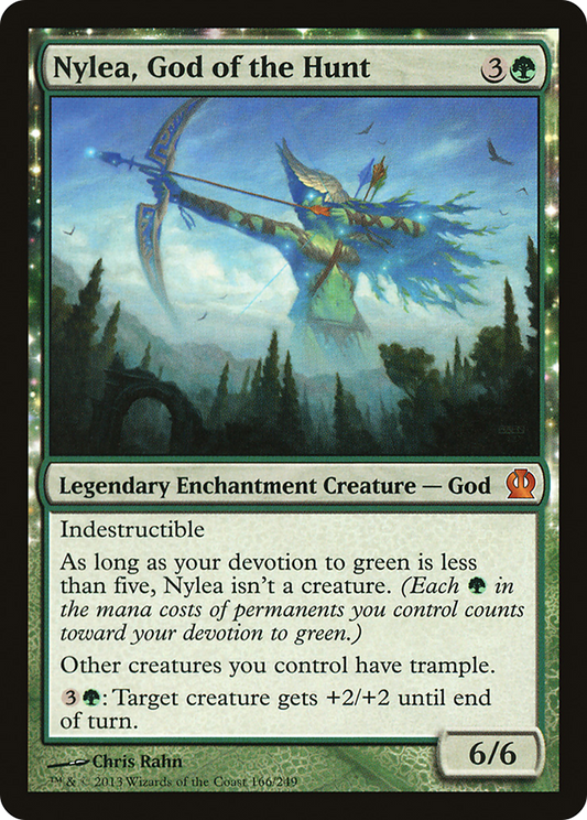 Nylea, God of the Hunt (THS-166) - Theros: (nyxtouched) Foil