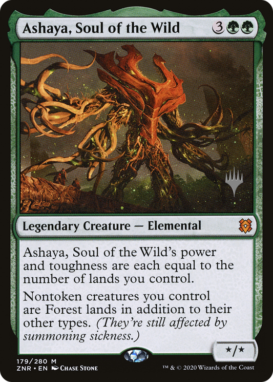 Ashaya, Soul of the Wild (PPZNR-179) - Zendikar Rising Promos Foil (Promo Pack)
