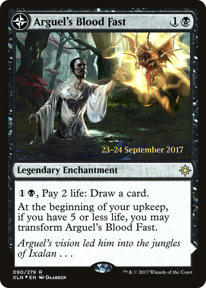 Arguel's Blood Fast // Temple of Aclazotz (PXLN-90S) - Ixalan Promos: (compasslanddfc) Foil