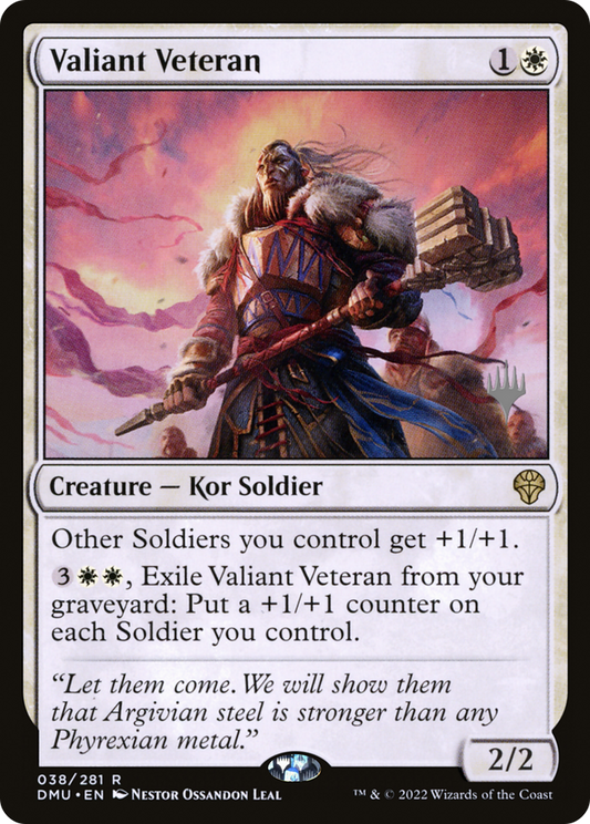 Valiant Veteran (PDMU-38P) - Dominaria United Promos