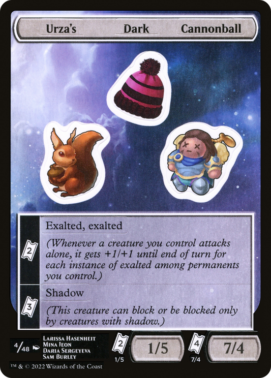 Urza's Dark Cannonball (SUNF-004) - Unfinity Sticker Sheets