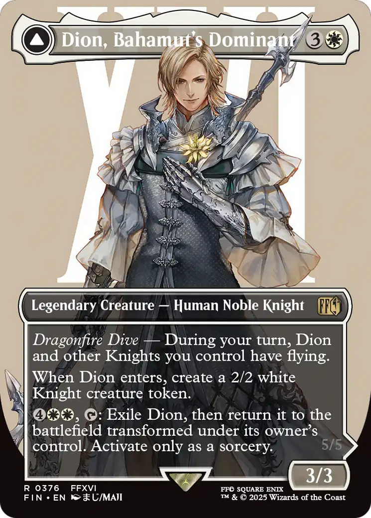 Dion, Bahamut's Dominant (Borderless) (FIN-376) - FINAL FANTASY (Borderless) Foil