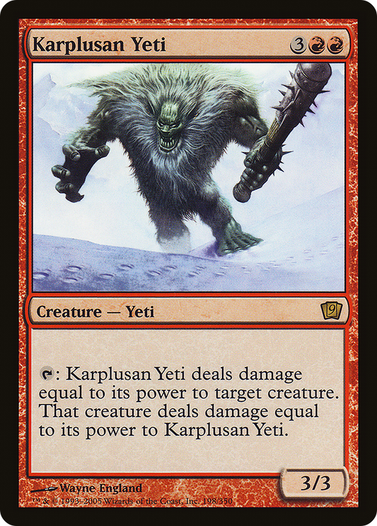 Karplusan Yeti (9ED-198★) - Ninth Edition Foil