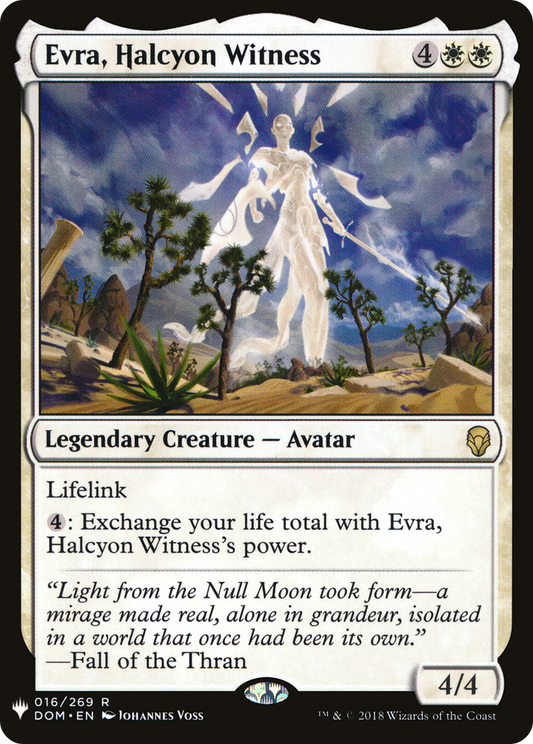 Evra, Halcyon Witness (LIST-DOM-16) - The List
