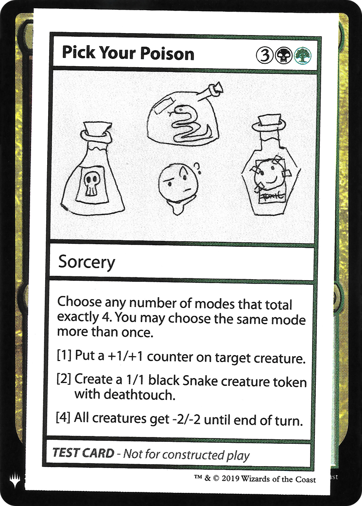 Pick Your Poison (CMB1-097) - Mystery Booster Playtest Cards 2019