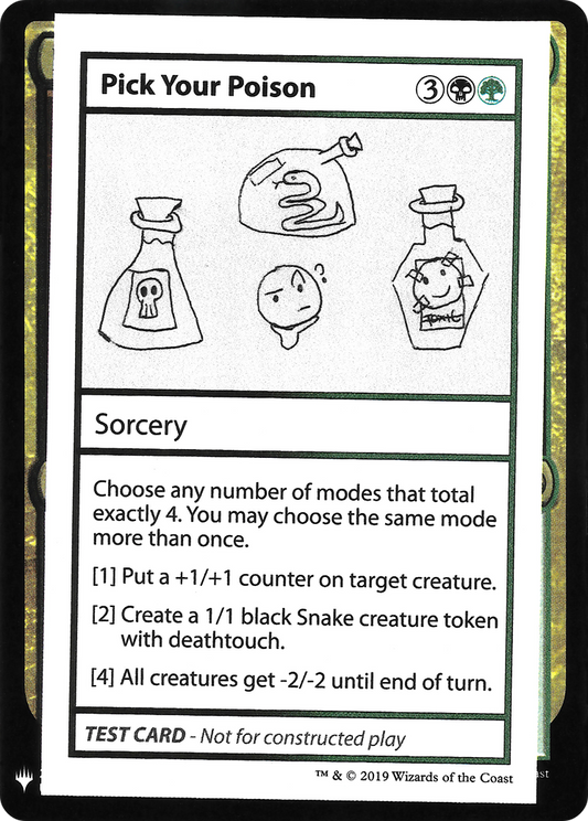 Pick Your Poison (CMB1-097) - Mystery Booster Playtest Cards 2019