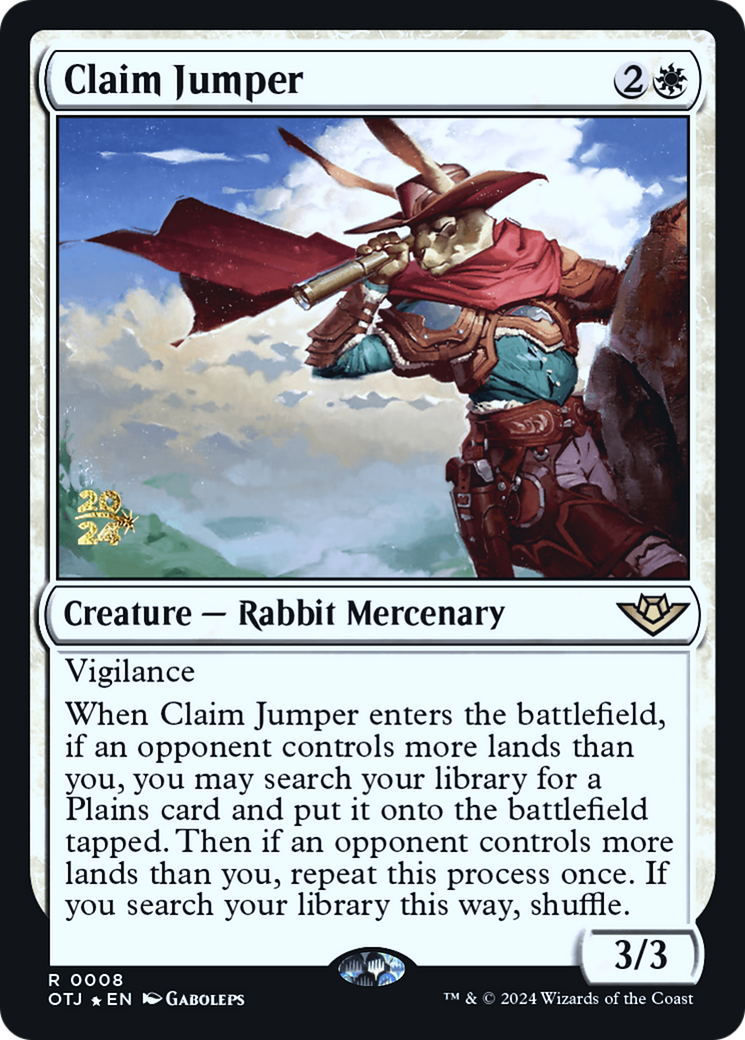 Claim Jumper (PRE-008) - Outlaws of Thunder Junction Promos (Prerelease) Foil