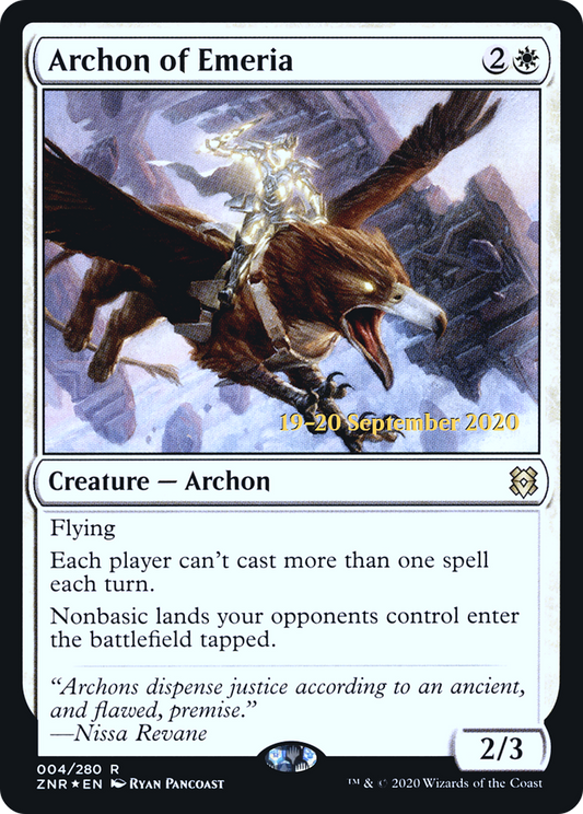 Archon of Emeria (PRE-04S) - Zendikar Rising Promos (Prerelease) Foil