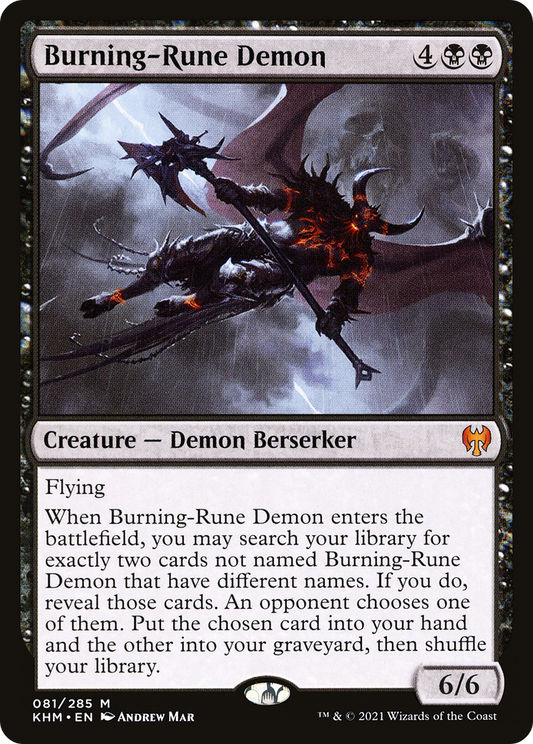 Burning-Rune Demon (KHM-081) - Kaldheim Foil