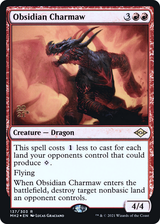 Obsidian Charmaw (PRE-137) - Modern Horizons 2 Promos (Prerelease) Foil