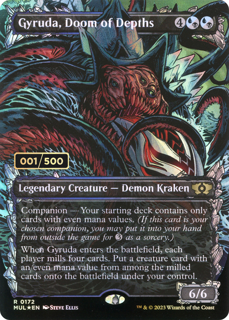 Gyruda, Doom of Depths (MUL-172Z) - Multiverse Legends: (Showcase) (Borderless) Foil