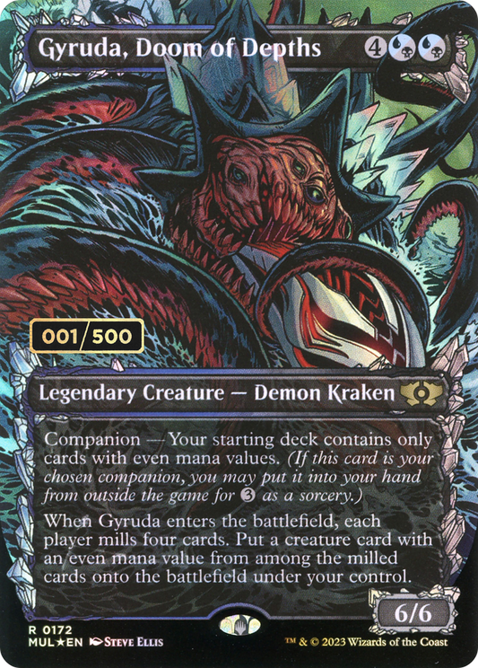 Gyruda, Doom of Depths (MUL-172Z) - Multiverse Legends: (Showcase) (Borderless) Foil