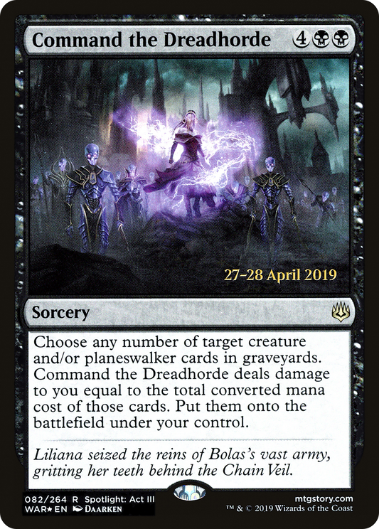 Command the Dreadhorde (PRE-82S) - War of the Spark Promos (Prerelease) Foil