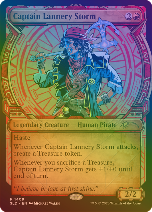 Captain Lannery Storm (Rainbow Foil) (SLD-1409) - Secret Lair Drop: (Showcase) Foil