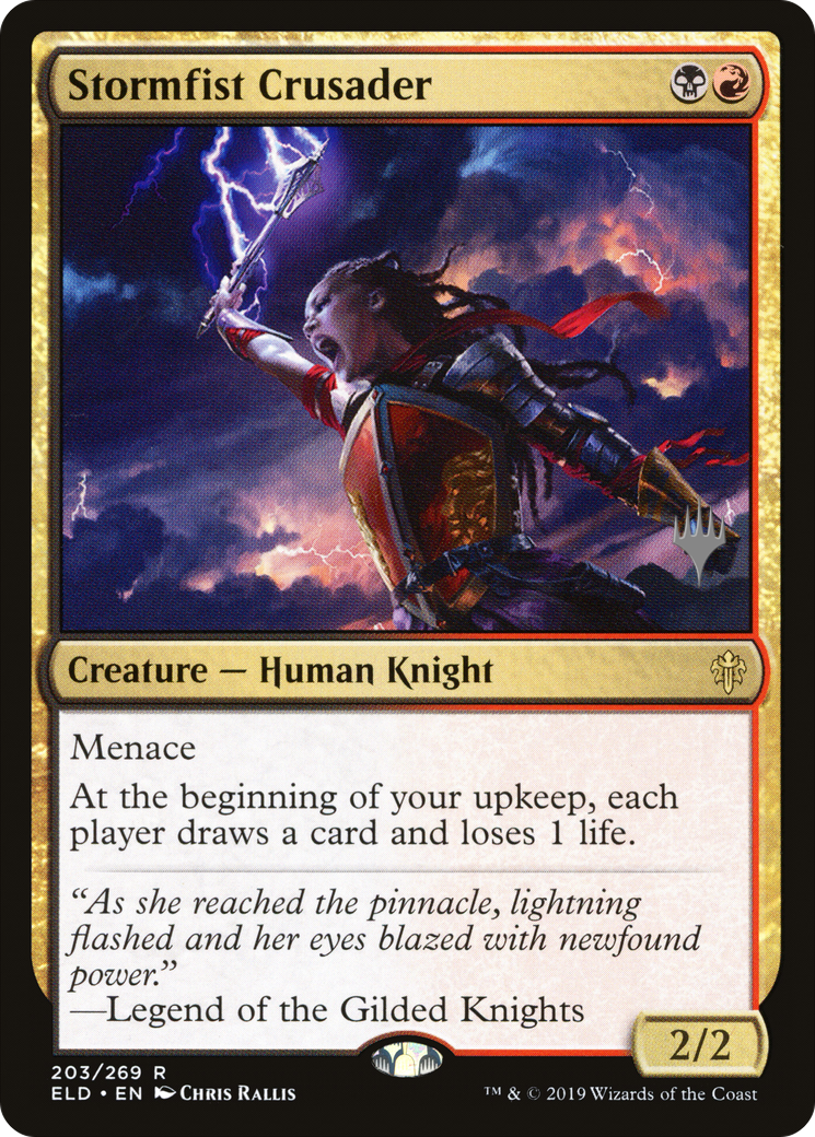 Stormfist Crusader (PPELD-203P) - Throne of Eldraine Promos (Promo Pack) Foil