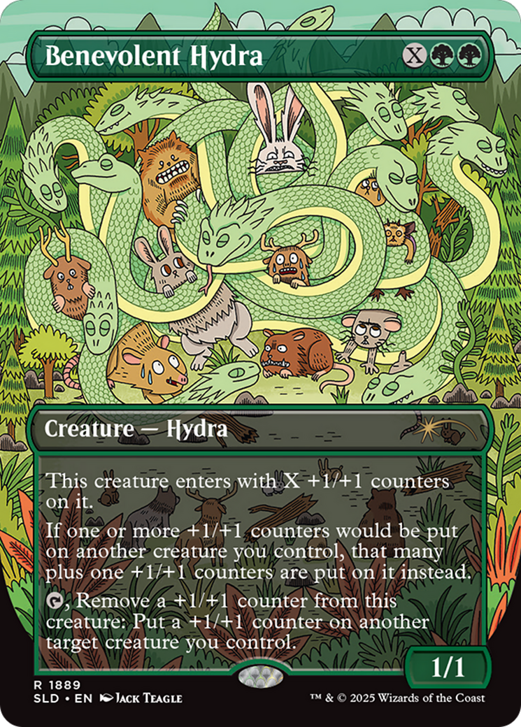 Benevolent Hydra  (Borderless)(SLD-1889) - Secret Lair Drop Foil