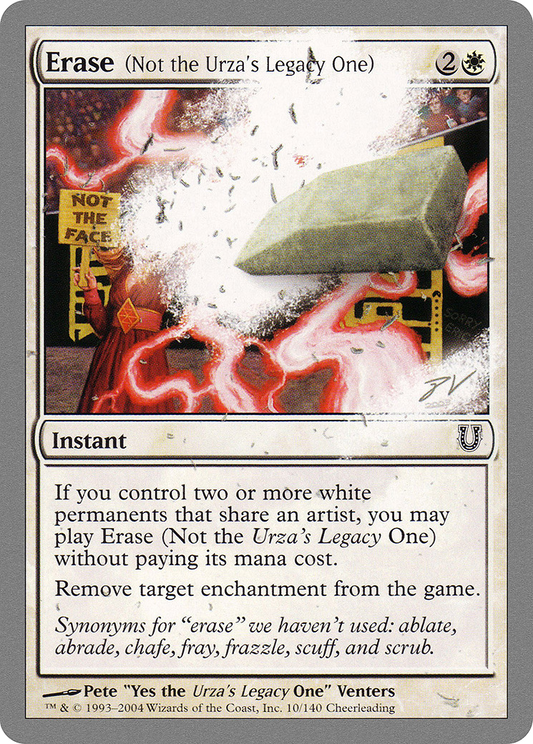 Erase (Not the Urza's Legacy One) (UNH-010) - Unhinged Foil