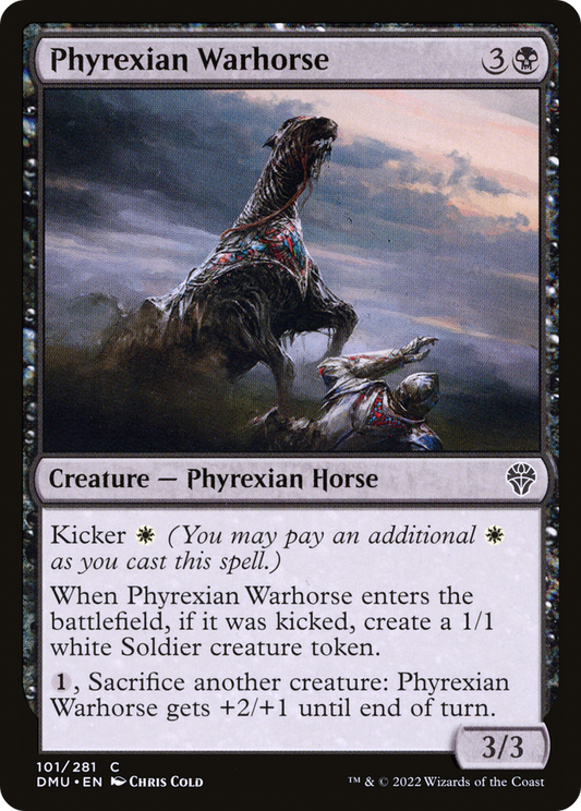 Phyrexian Warhorse (DMU-101) - Dominaria United Foil