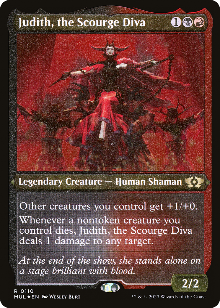 Judith, the Scourge Diva (Foil Etched) (MUL-110) - Multiverse Legends Etched Foil