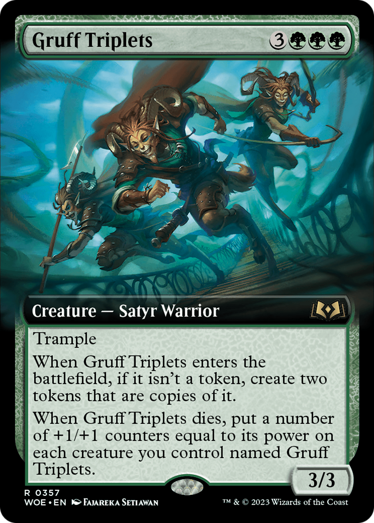 Gruff Triplets (Extended Art)  (WOE-357) - Wilds of Eldraine: (Extended Art)