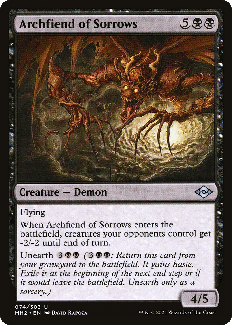 Archfiend of Sorrows (MH2-074) - Modern Horizons 2 Foil