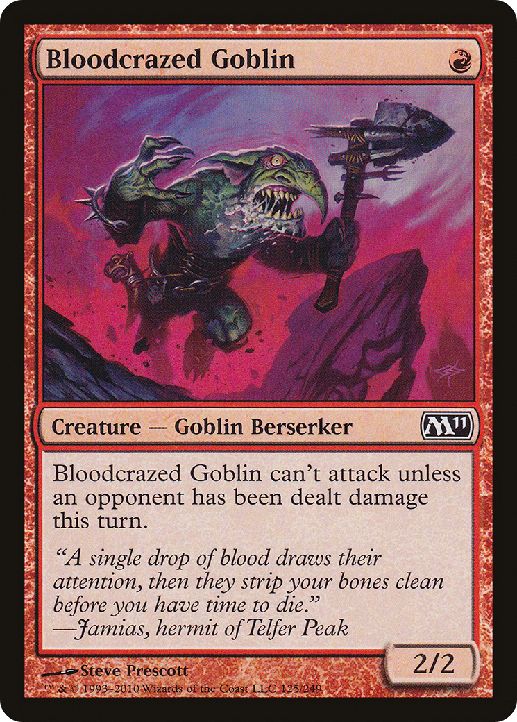 Bloodcrazed Goblin (M11-125) - Magic 2011 Foil