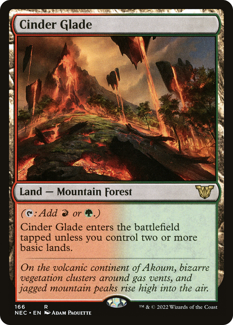 Cinder Glade (NEC-166) - Neon Dynasty Commander