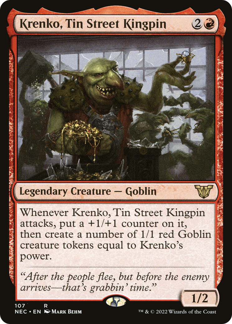 Krenko, Tin Street Kingpin (NEC-107) - Neon Dynasty Commander