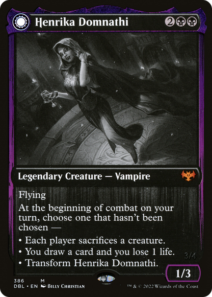 Henrika Domnathi // Henrika, Infernal Seer (DBL-386) - Innistrad: Double Feature: (Double Faced Transform)