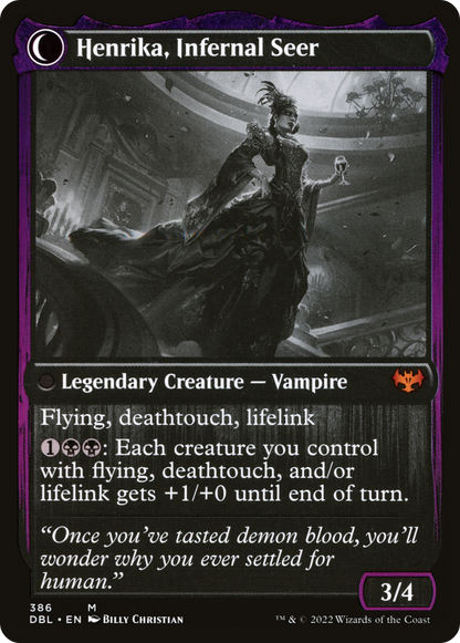 Henrika Domnathi // Henrika, Infernal Seer (DBL-386) - Innistrad: Double Feature: (Double Faced Transform)