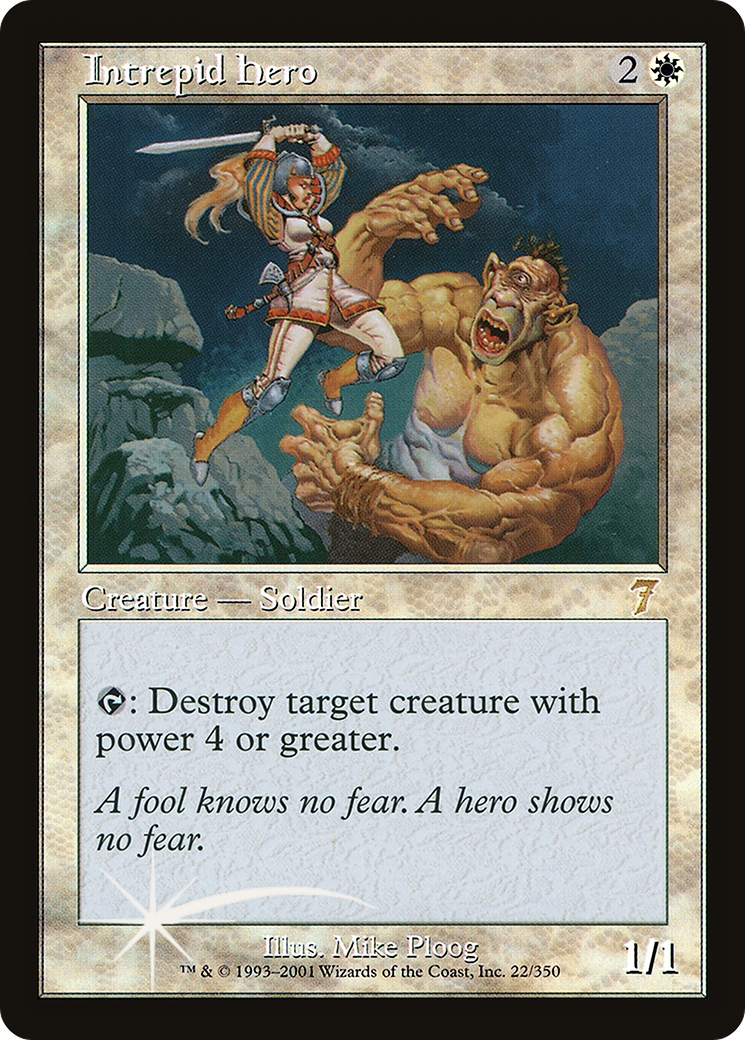Intrepid Hero (7ED-22★) - Seventh Edition Foil