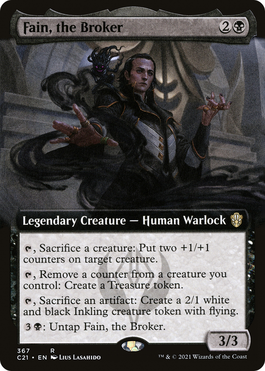 Fain, the Broker (Extended Art) (C21-367) - Commander 2021: (Extended Art)
