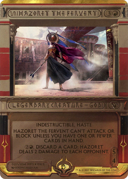 Hazoret the Fervent (MP2-027) - Amonkhet Invocations (Borderless) Foil