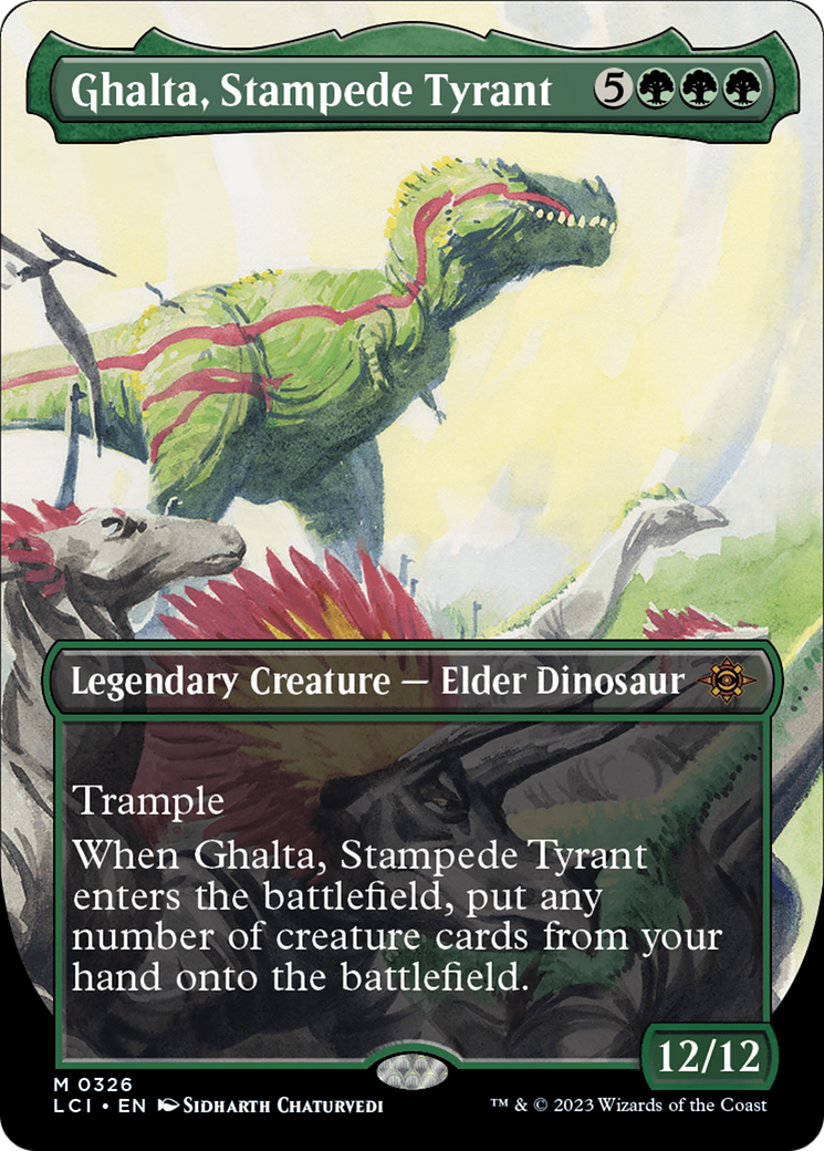 Ghalta, Stampede Tyrant (Borderless) (LCI-326) - The Lost Caverns of Ixalan (Borderless) Foil