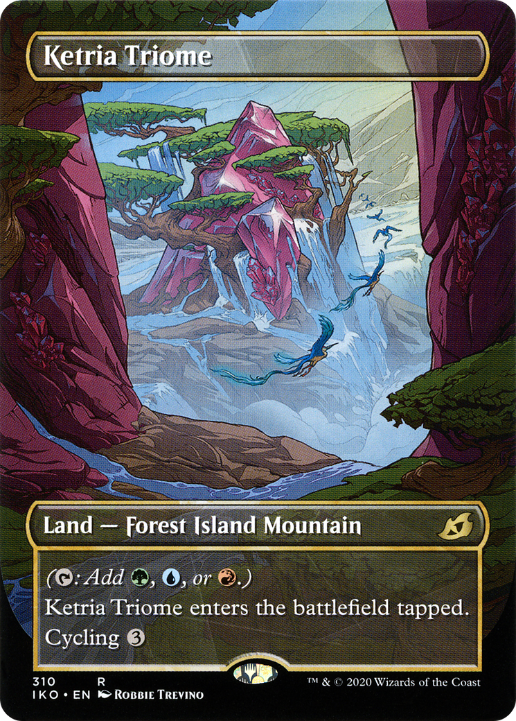 Ketria Triome  (Borderless)(IKO-310) - Ikoria: Lair of Behemoths: (Showcase) Foil