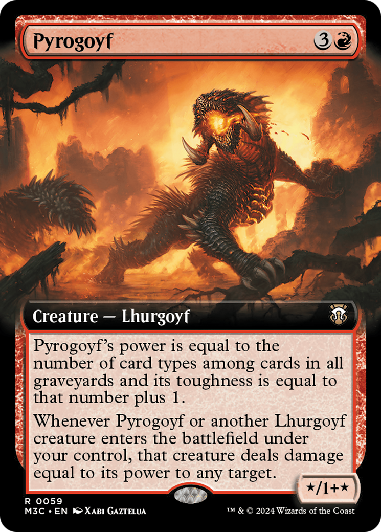 Pyrogoyf (M3C-059) - Modern Horizons 3 Commander: (Extended Art) Foil