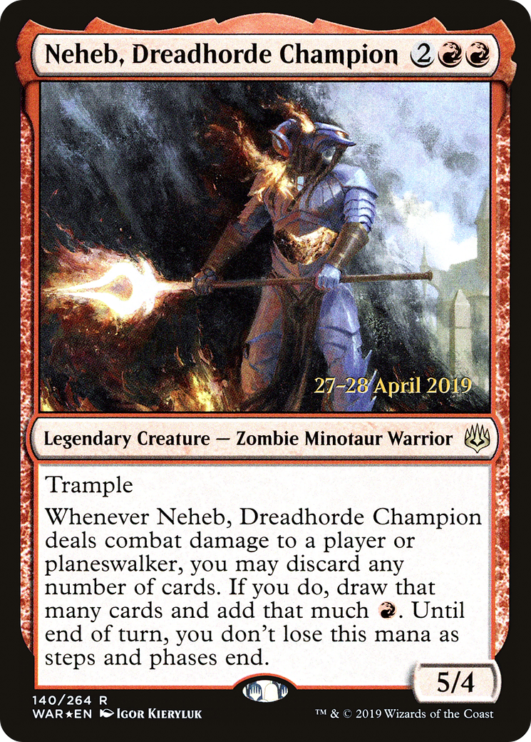 Neheb, Dreadhorde Champion (PWAR-140S) - War of the Spark Promos Foil