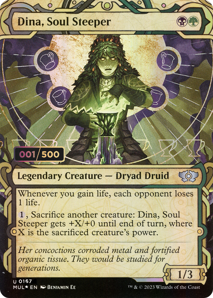 Dina, Soul Steeper (MUL-167Z) - Multiverse Legends: (Showcase) (Borderless) Foil