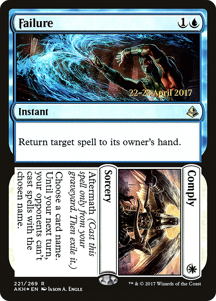 Failure // Comply (PRE-221S) - Amonkhet Promos (Prerelease) Foil