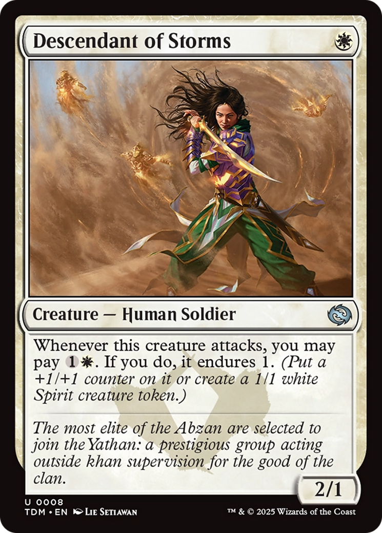 Descendant of Storms  (TDM-008) - Tarkir: Dragonstorm Foil
