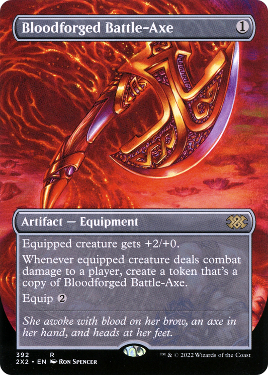 Bloodforged Battle-Axe (2X2-392) - Double Masters 2022 (Borderless) Foil