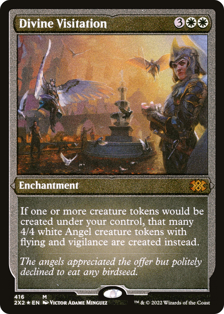 Divine Visitation (2X2-416) - Double Masters 2022 Etched Foil