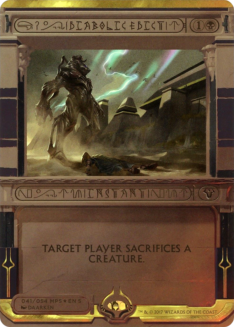 Diabolic Edict (MP2-041) - Amonkhet Invocations (Borderless) Foil