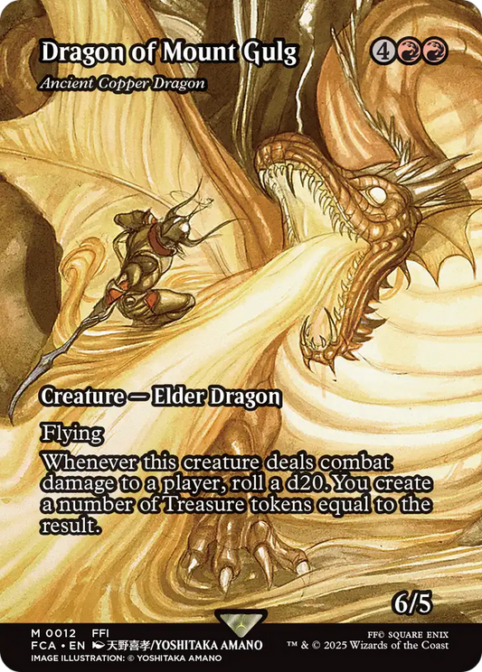 Dragon of Mount Gulg - Ancient Copper Dragon (Showcase) (FCA-012) - FINAL FANTASY: Through the Ages (Borderless) Foil