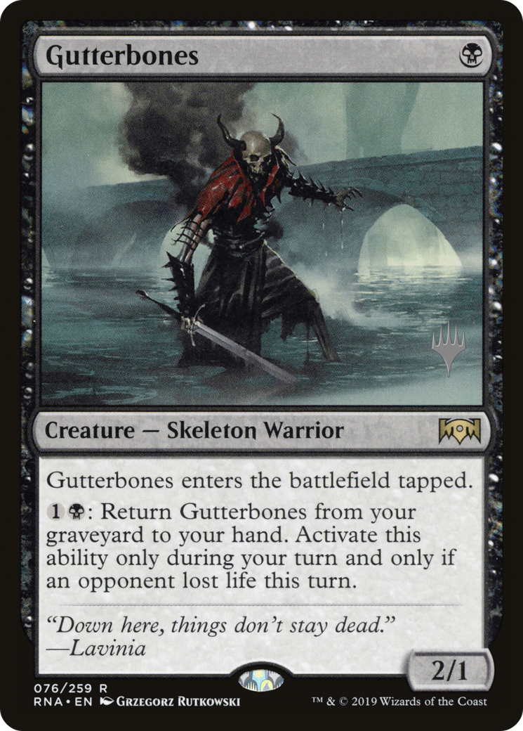 Gutterbones (PPM20-076) - Ravnica Allegiance Promos (Promo Pack) Foil