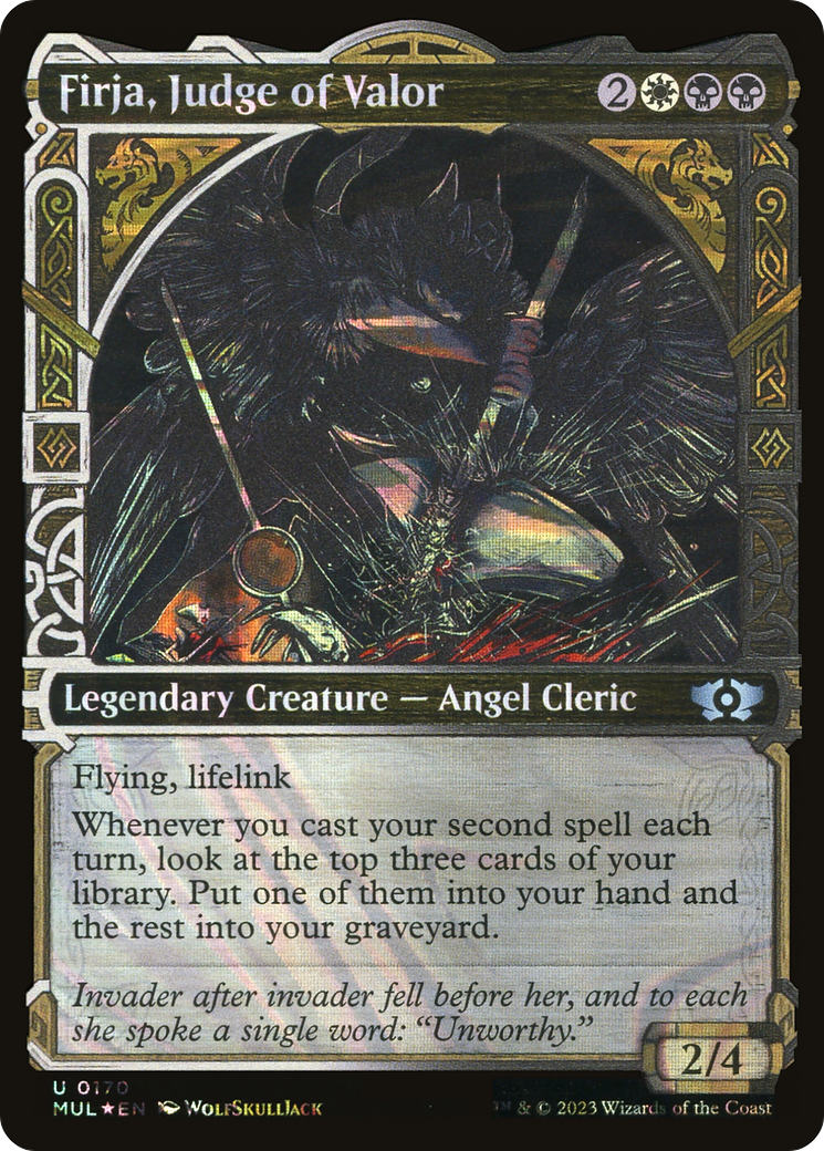 Firja, Judge of Valor (MUL-170) - Multiverse Legends: (Showcase) Foil