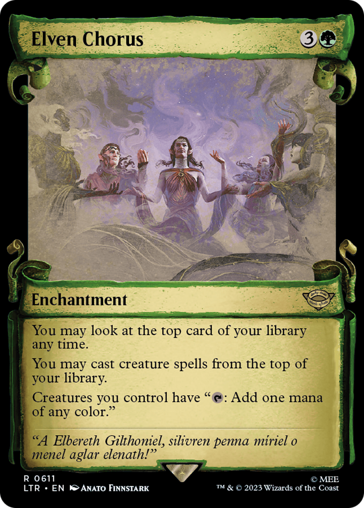 Elven Chorus (LTR-611) - The Lord of the Rings: Tales of Middle-earth: (Showcase) Foil